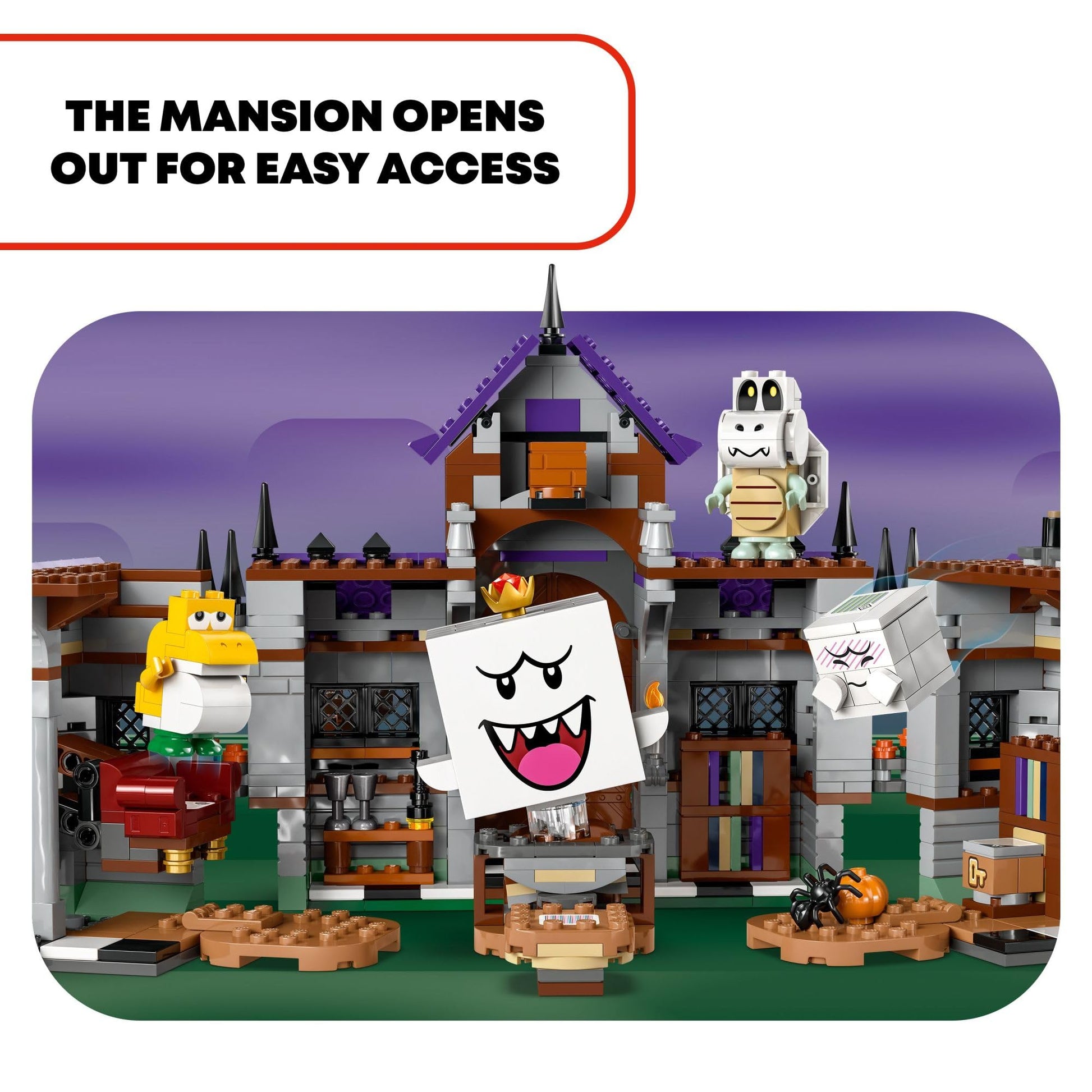 LEGO Super Mario King Boo's Haunted Mansion - Building Toy for Kids Ages 8+ - Mario Toy W/ 4 Minifigures - Gift for Boys, Girls, & Gamers - 71436