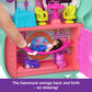 Polly Pocket Dolls and Playset, Set Sail Kitty Compact, Travel Toy with 1 Micro Doll, Pet Cats, Food & Fashion Styling Accessories