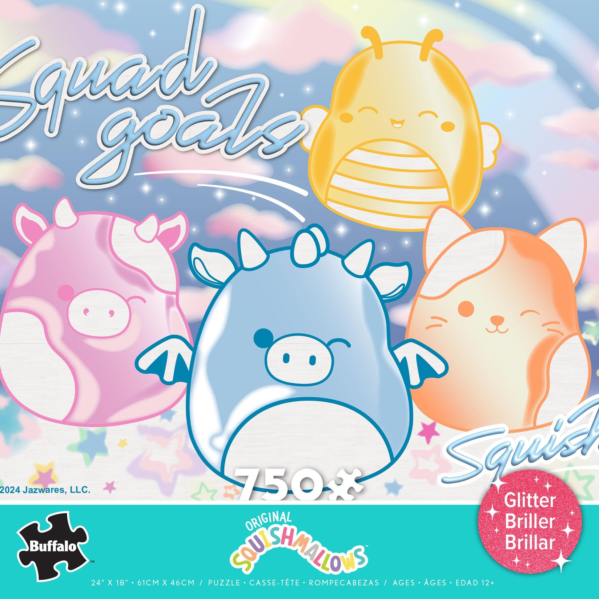Buffalo Games - Squishmallows Squad Goals - 750 Piece Puzzle for Adults