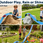 15 Ft Flexible Race Car Track (Daytona Blue) for Kids,Flex Track Starter Set Compatible with Hot Wheels and Diecast 1/64th Cars,Portable Racetrack