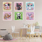 NANZHOO Diamond Art Kits for Kids, 6 Pack 5D Cartoon Diamond Painting Kits for Adults Beginner, Cute Animals DIY Big Gem Art Arts and Crafts for Kid