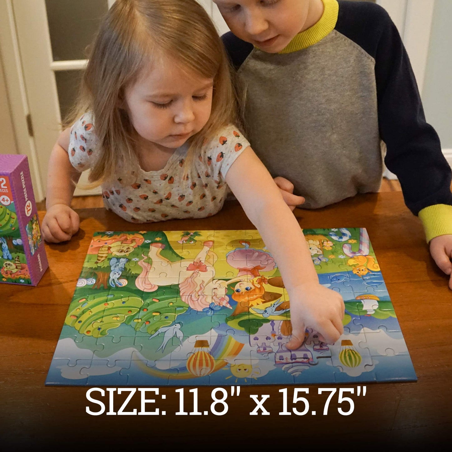 HomeWorthy Puzzles for Kids Ages 4-8 Kids Jigsaw Puzzles 72 Piece Toddler Princess Puzzle Unicorn Jigsaw Puzzle with Thick Pieces and Sturdy Box