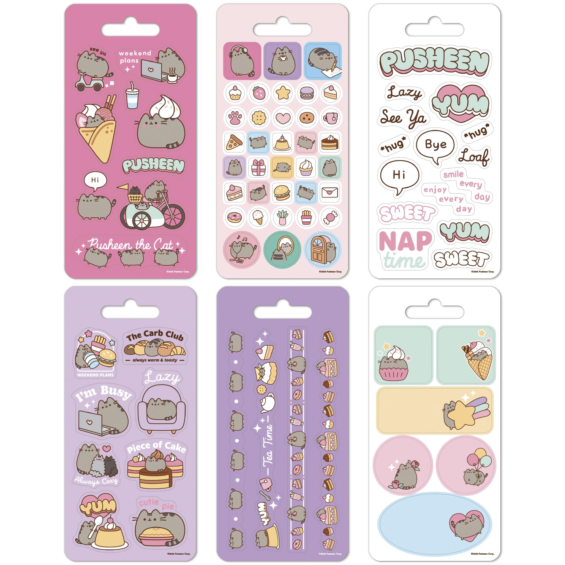 Pusheen Mini Sticker Slim Flip Pad - 6 Page