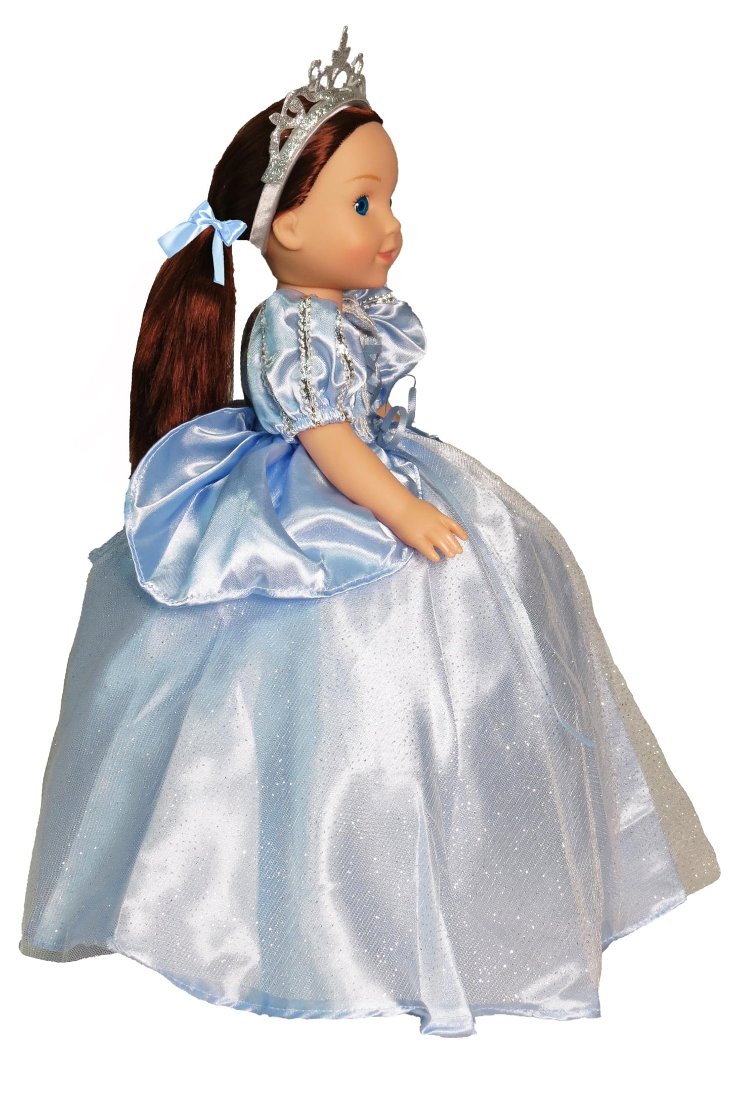 Blue Princess Dress with Tiara for 14-Inch Dolls | Premium Quality & Trendy Design | Dolls Clothes