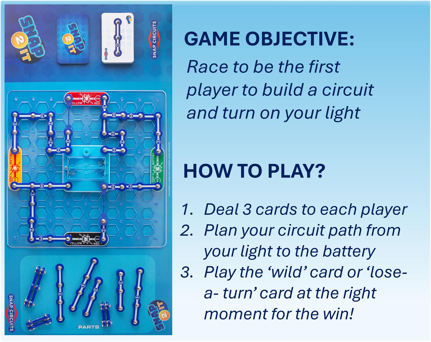 Snap 2 It® Board Game, Game of The Year Finalist, A Race to Light Up The Game, Will You Be First?, for Kids and Adults - Promotes Creativity