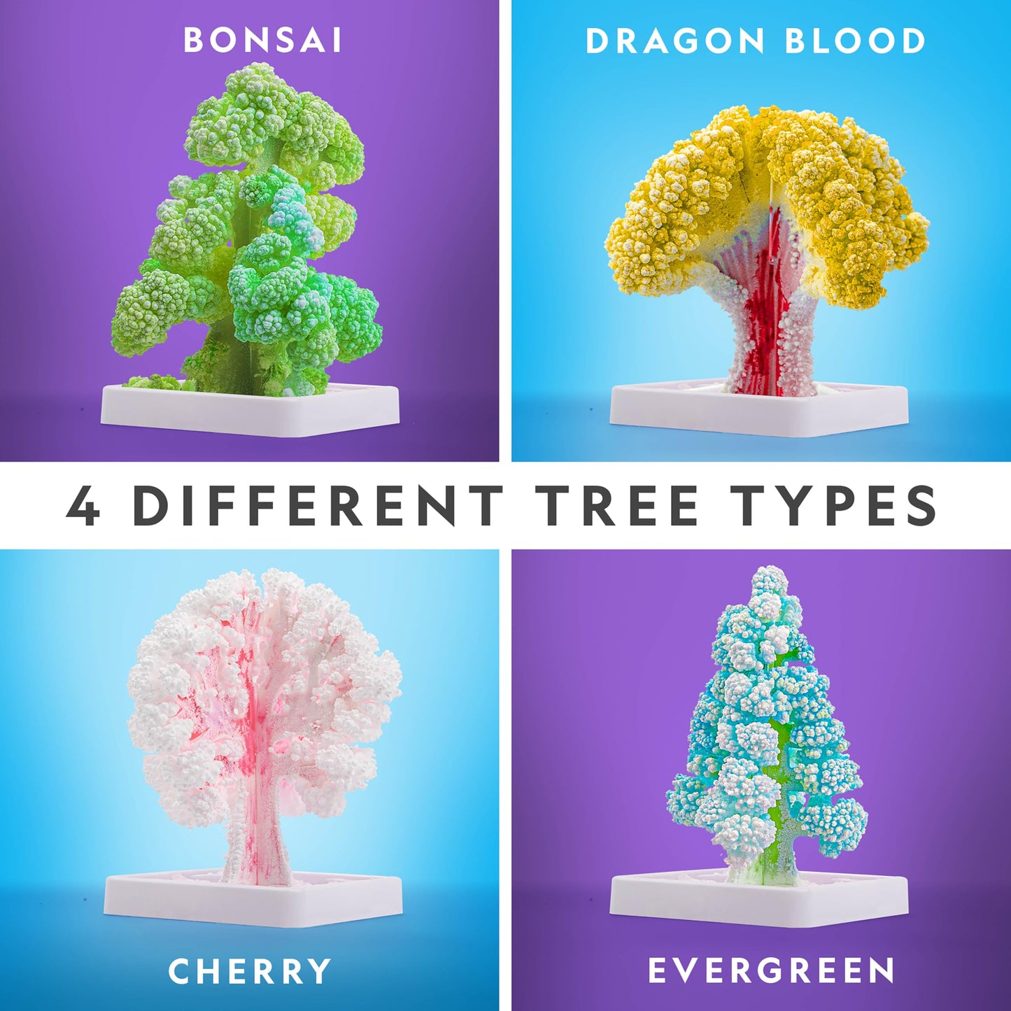 National Geographic Craft Kits for Kids - Crystal Growing Kit, Grow 6 Crystal Trees in Just 6 Hours, Educational Craft Kit with Art Supplies, Geode