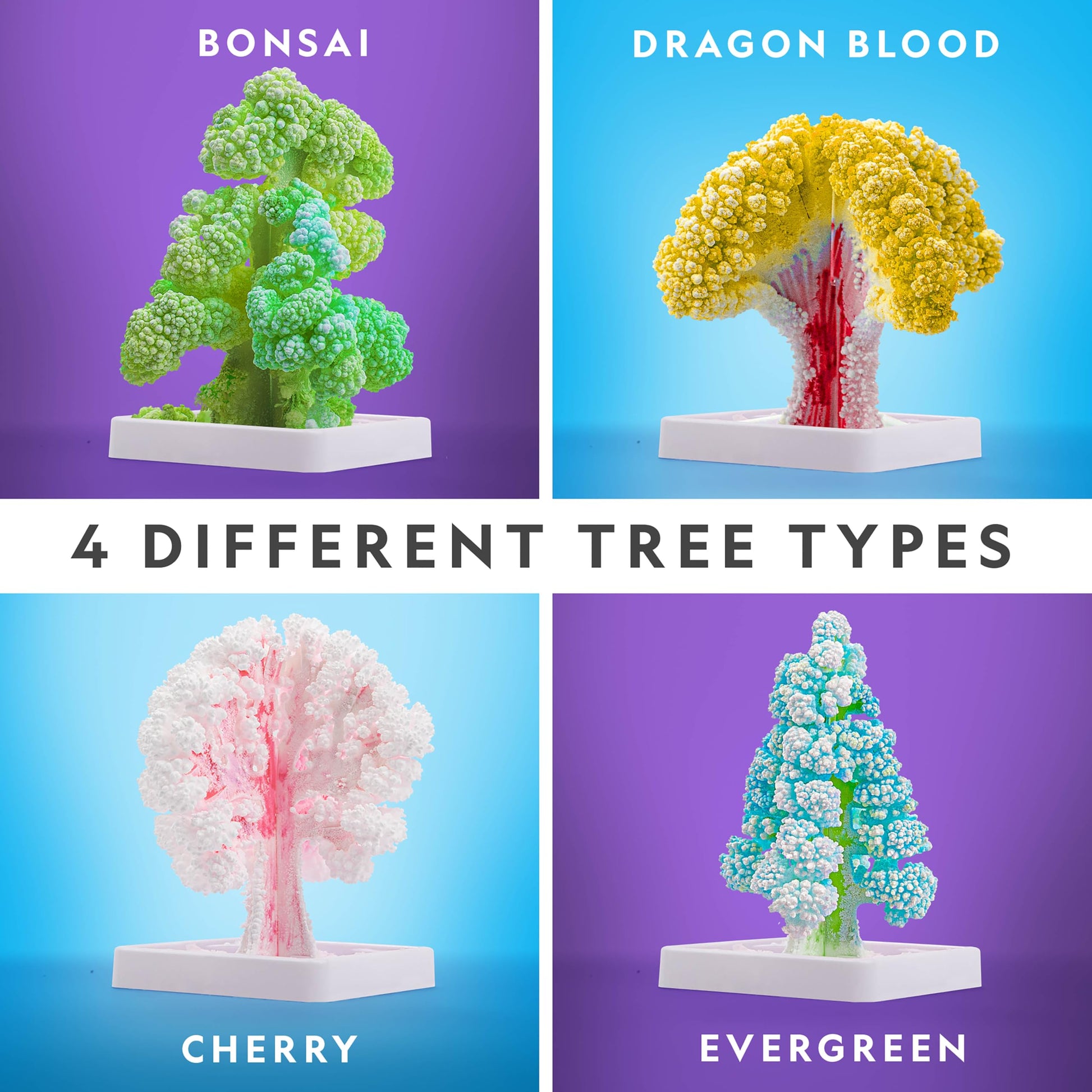 National Geographic Craft Kits for Kids - Crystal Growing Kit, Grow 6 Crystal Trees in Just 6 Hours, Educational Craft Kit with Art Supplies, Geode
