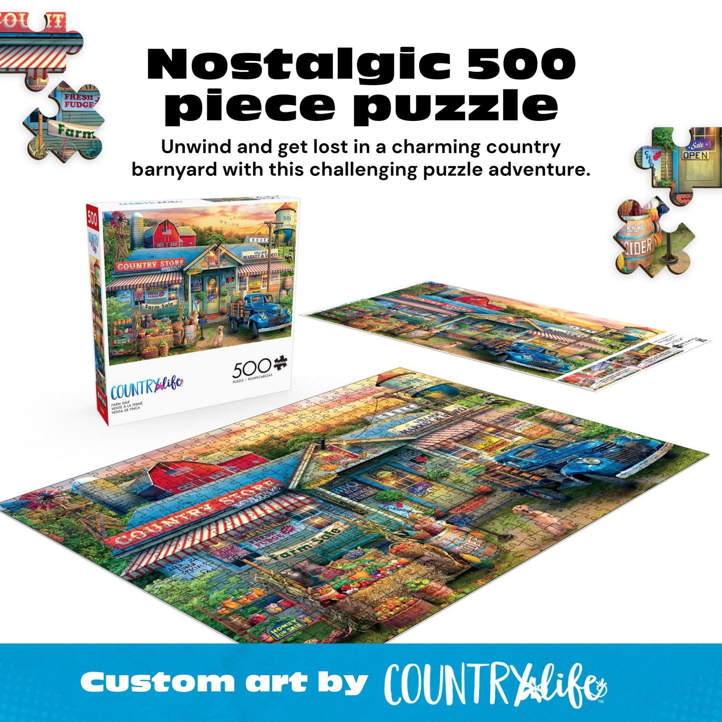 Buffalo Games - Country Living: Farm Life - 500 Piece Puzzle for Adults