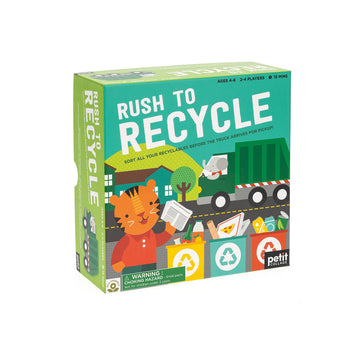 Petit Collage: Rush to Recycle | Teach Kids About Recycling| Sort All the Recyclibles Before the Truck Comes | Made with Recycled Card and Vegetable
