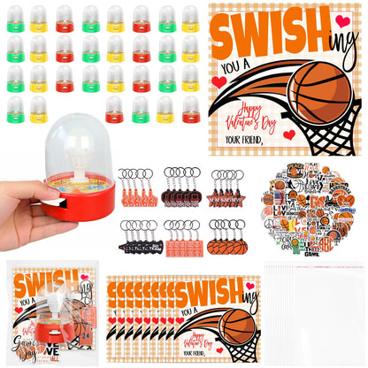 Gosodeny 30 Set Basketball Party Favor Mini Finger Basketball Games Basketball Accessories Stickers and Gift Bags Sport Fans Team Gift for Sport