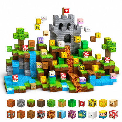 150 Pcs 0.8 Inch Magnetic Blocks - Magnet Toys for Kids, Magnetic Block Cubes, Stackable Learning Magnets, School STEM Playsets and Birthday Gifts