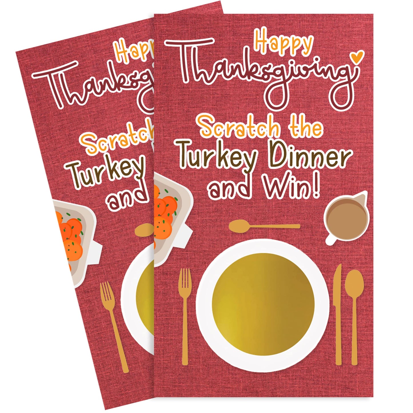 DISTINCTIVS Thanksgiving Party Game, 30 Player Scratch Off Cards, Friendsgiving Party Games