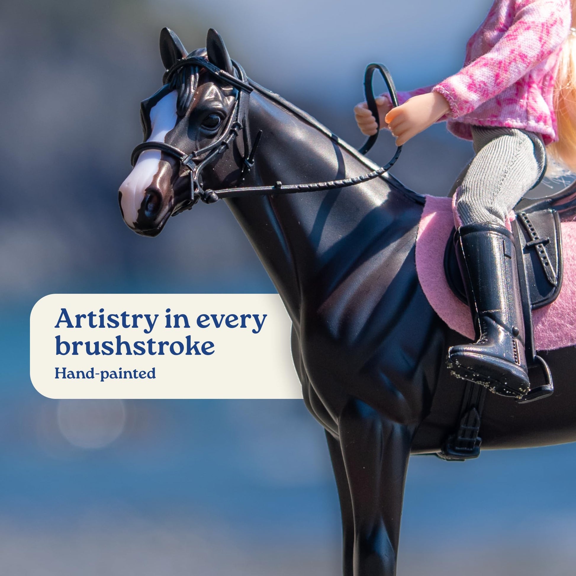 Breyer Freedom Series English Horse and Rider Figurine - Premium 1:12 Scale Collectible Horse Toy - Educational Equestrian Gift for Girls