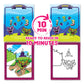 Scentco Water Magic - Patented Gourmet Scented Reusable Water Reveal Activity Books - No Mess, All Fun (Grape Kingdom and Construction)