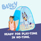 Bluey Pop N Fun Play Tent, 4-Sided Foldable Playhouse with Door, Indoor/Outdoor Play, No Assembly, Toddler Pop Up Tent for Ages 2+