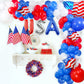 138 PCS 4th of July Balloon Arch Decorations, Red White and Blue Balloon Garland with Patriotic Foil Balloons for 4th of July Decorations Independence