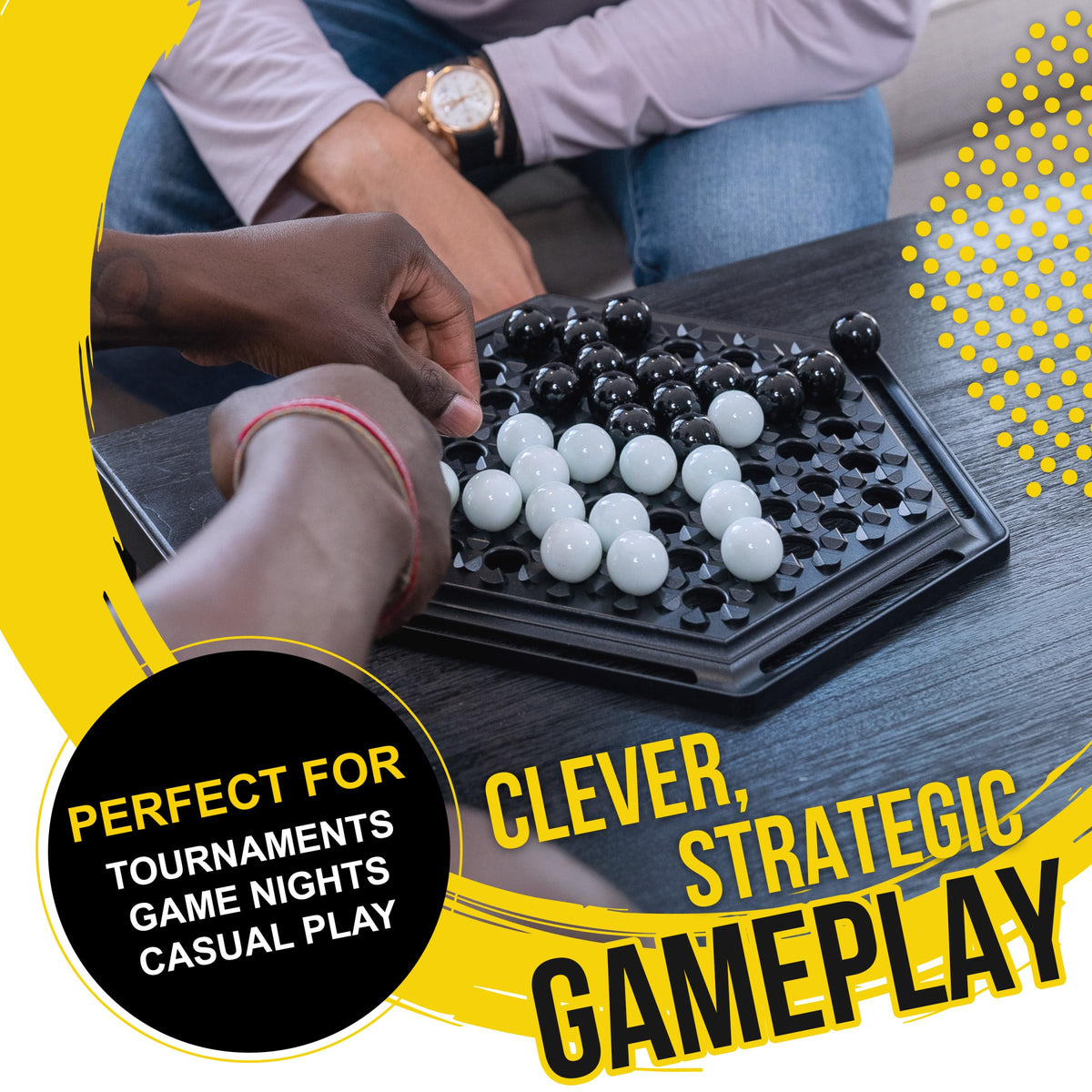 University Games Abalone Marble Strategy Game,Black