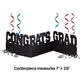 Creative Converting Congrats Grad Accordion Glitter Centerpiece, black (031094)
