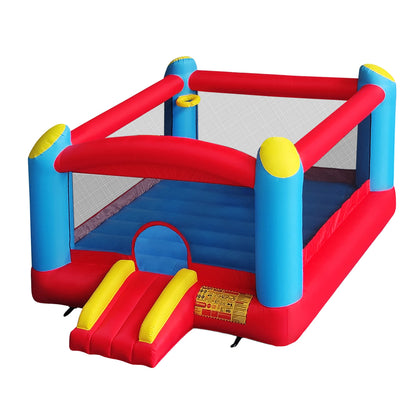 Funormous Enormous Giant Bounce House for Kids, Indoor Outdoor Inflatable Huge Bouncy Castle with Double Basketball Hoops, Includes Air Blower