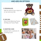DolliBu Brown Bear Stuffed Animal with Football Plush - Super Soft Huggable Bear with Red Plaid Hoodie, Plush Toy Wildlife Gift for Kids and Adults