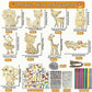 ShaoAngDuoMi 27PCS Paint Your Own Wooden Animal Crafts Kit - DIY Unfinished Wood Ornaments for Kids with Paint Pens & Stickers, Outdoor Art Activity