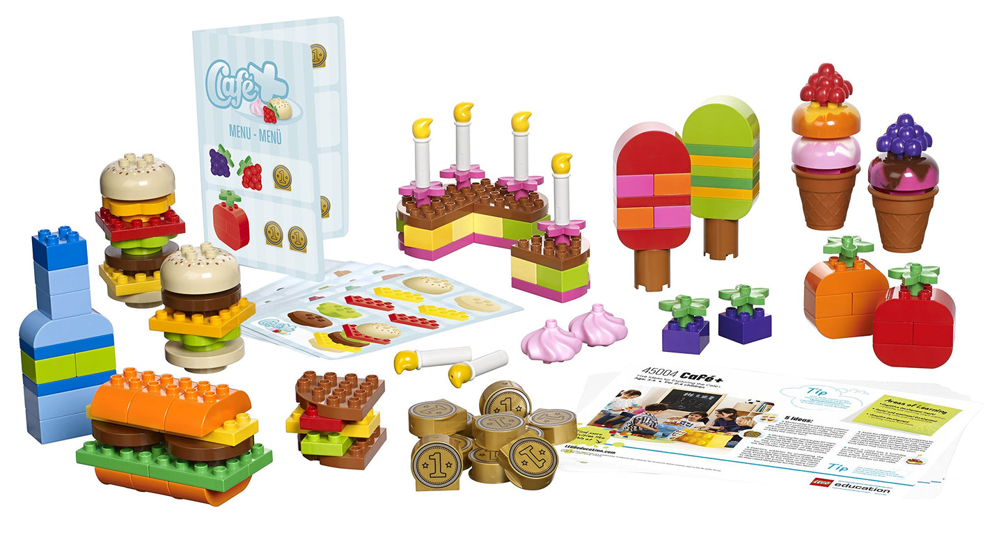 LEGO Education Café+ DUPLO Set 45004, Fun Role-Playing and STEAM Learning Toy, Early Math Skills for Girls and Boys Ages 3 and up (131 Pieces)