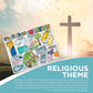 Fun Express Color Your Own All About Creation Poster - Set of 30 - Religious Crafts for Kids and Sunday School Activities VBS 2026