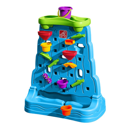 Step2 Waterfall Discovery Wall, Kids Double-Sided Water and Sand Activity Sensory Table, Summer Outdoor Toys, 13 Piece Toy Accessories, For Toddlers