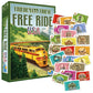 Rio Grande Games: Free Ride USA - Railroad Development Strategy Board Game, 1950s America Themed Train Game, Connect Cities, Ages 14+, 1-5 Players
