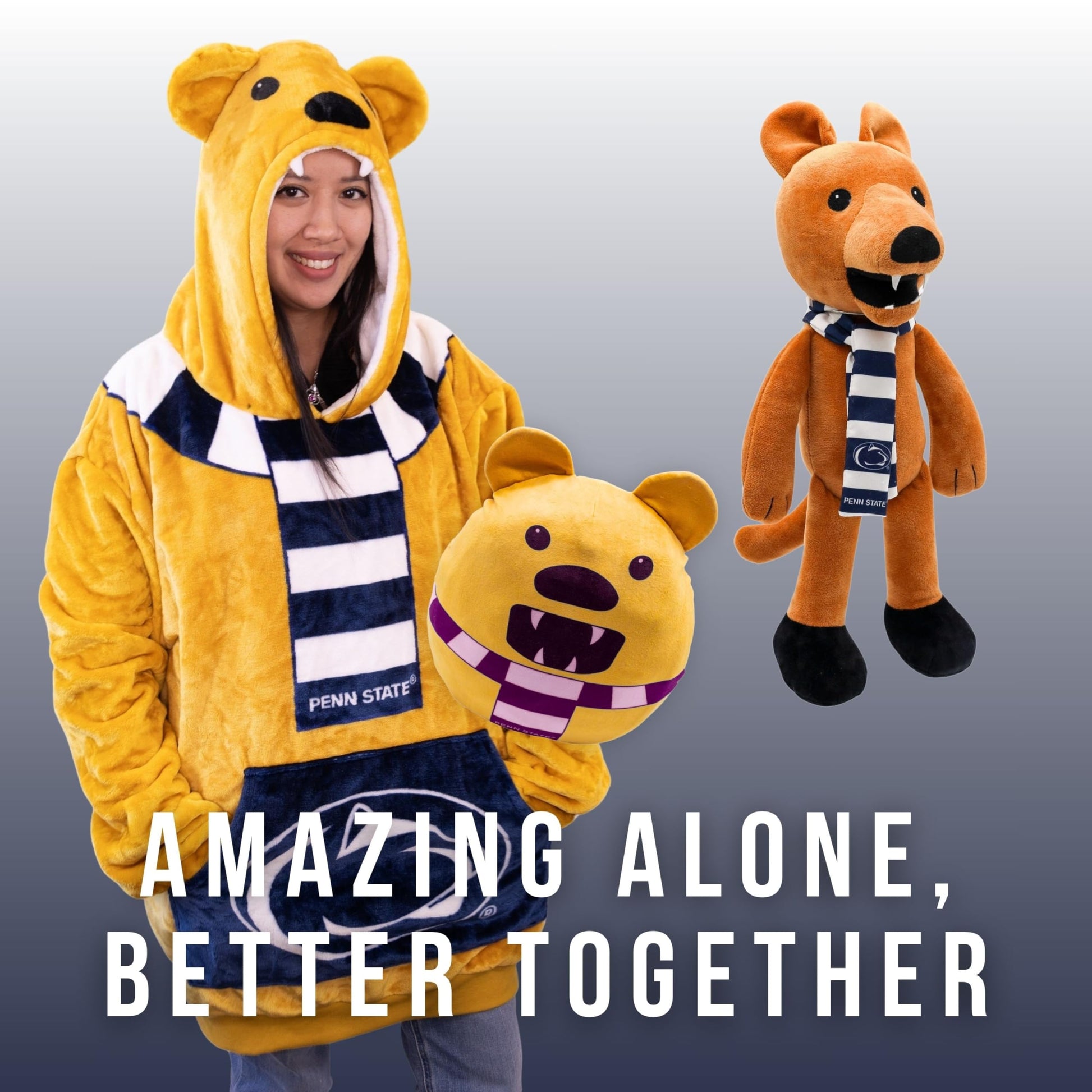 Plushible 14" Penn State University Nittany Lion Mascot Plush Figure Toy - College Football Plush Doll, Soft Stuffed Toy for Kids & Adults, Surface