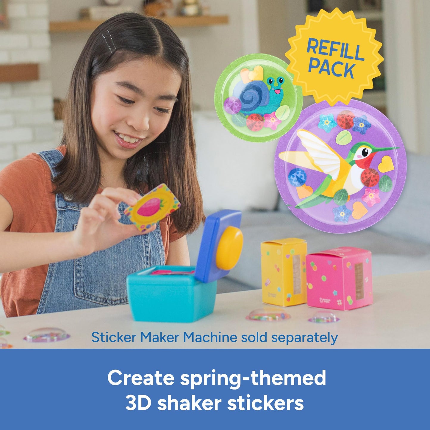 Educational Insights 3D Sticker Maker Refill Pack: Garden Friends - Supplies for Custom Sticker Maker for Kids, DIY Stickers for Kids, Puffy Stickers