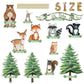 Woodland Animals Party Decorations - Cake Toppers, Cupcake Picks & Table Centerpieces for “Wild One” Camping, Baby Showers and Birthdays Party