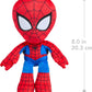 Mattel Marvel Plush Character Figure, 8-inch Spider-Man Super Hero Soft Doll in Fun-to-Touch Fabrics, Collectible For Kids & Fans Ages 3 Years Old