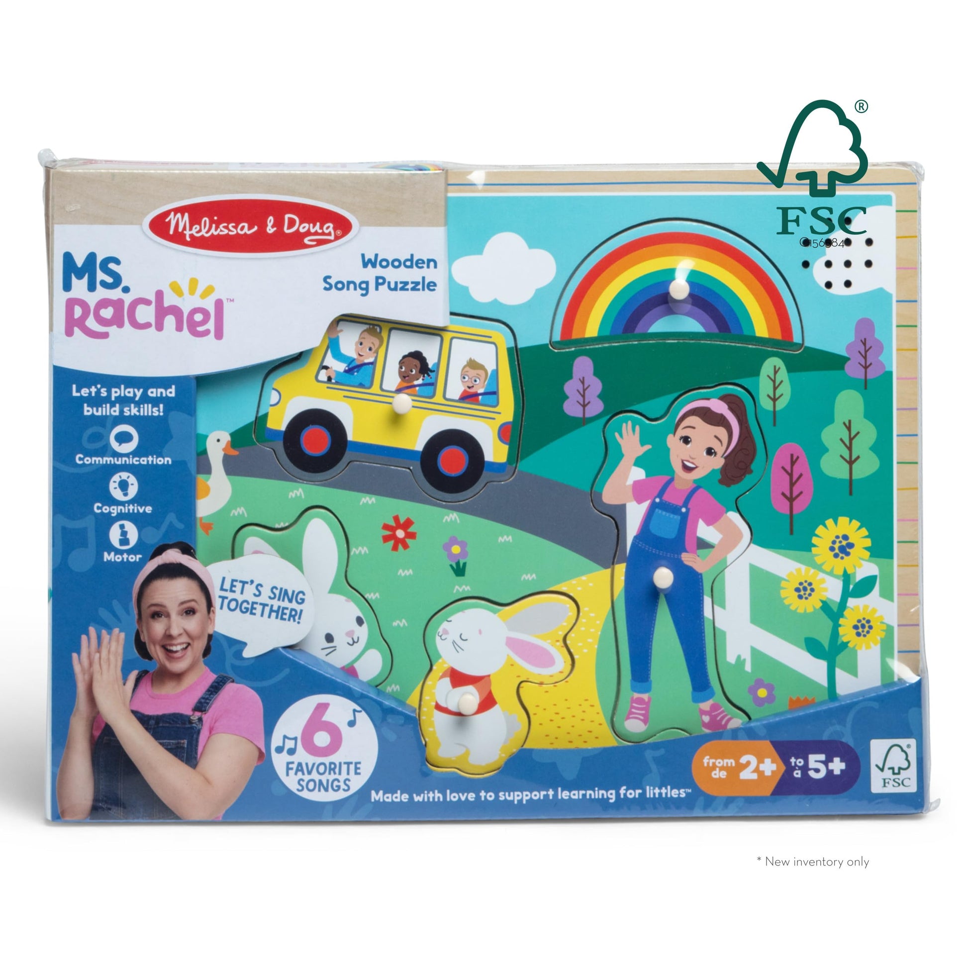 Melissa & Doug Ms. Rachel Wooden Song Peg Sound Puzzle