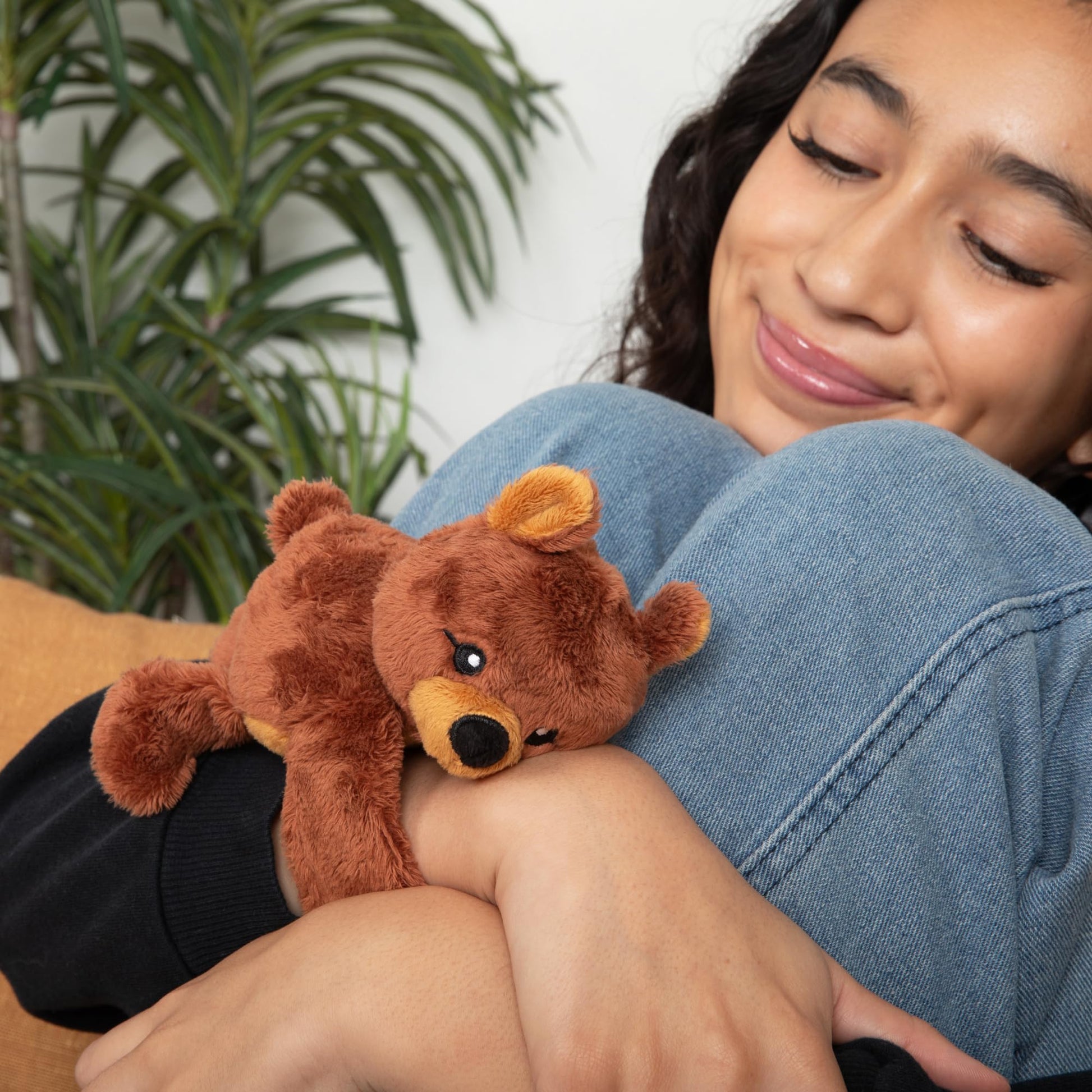 HUGIMALS Hug Babies Darby the Bear Cute Mini Plush Stuffed Animal for Kids | Soft & Cuddly Portable Comfort Adorable On-The-Go Companion for Travel