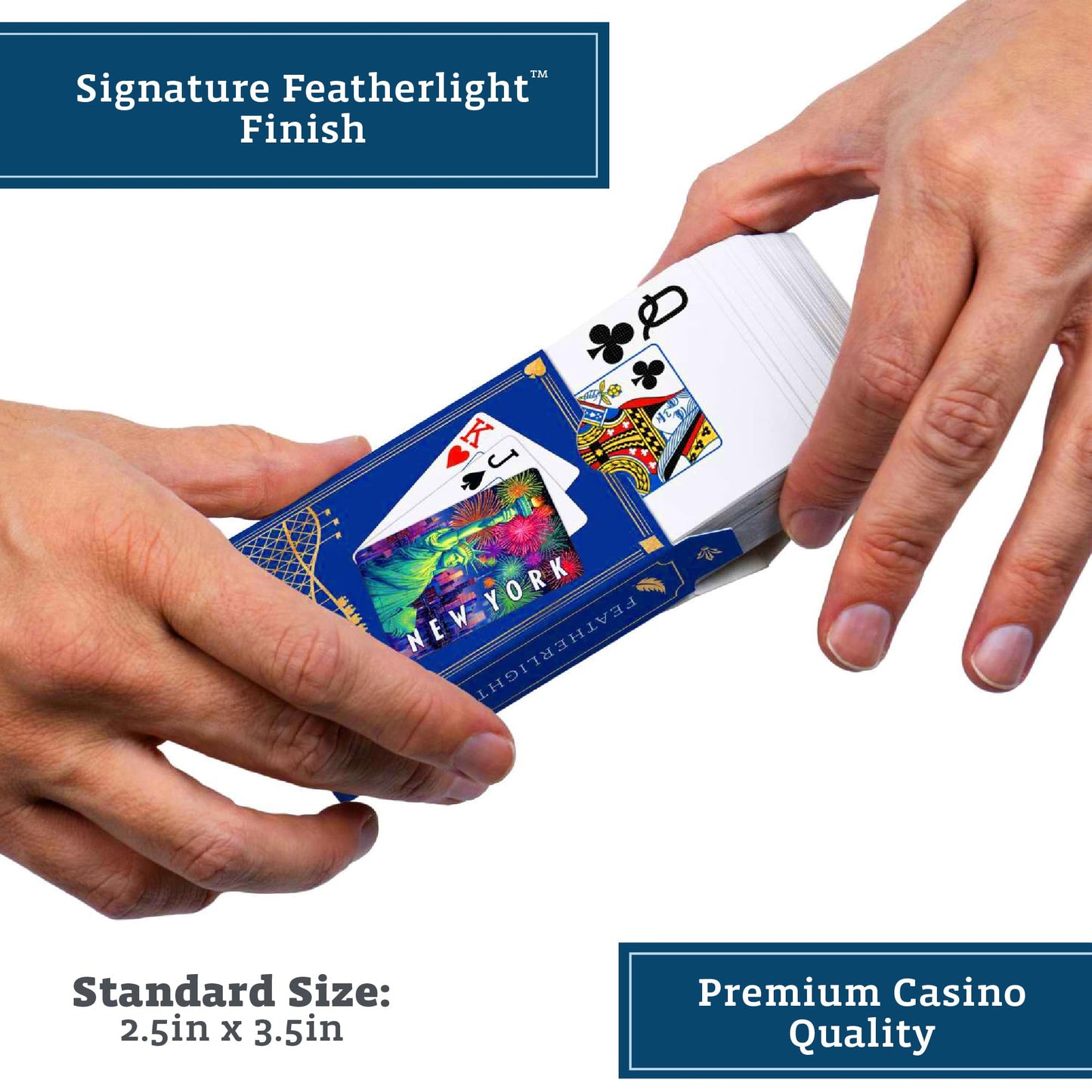 Boardwalk Puzzles Premium Featherlight Unique Playing Cards, Fun Themed Deck for Home and Travel | New York's Lady Liberty