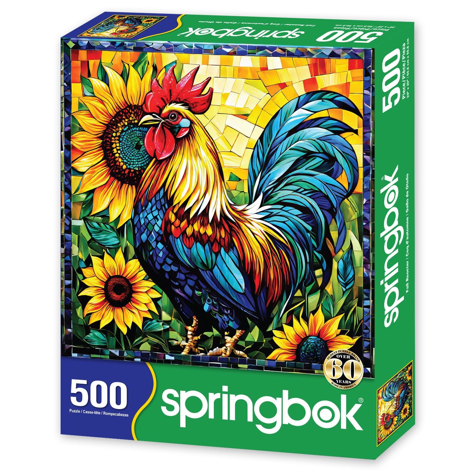 Springbok Fall Rooster 500 Piece Jigsaw Puzzle for Adults