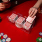 Brybelly Elite Rotating Card Deck Tray | Standard Sized Playing Cards | Rotates in Any Direction | Clear | 9 Deck Tray