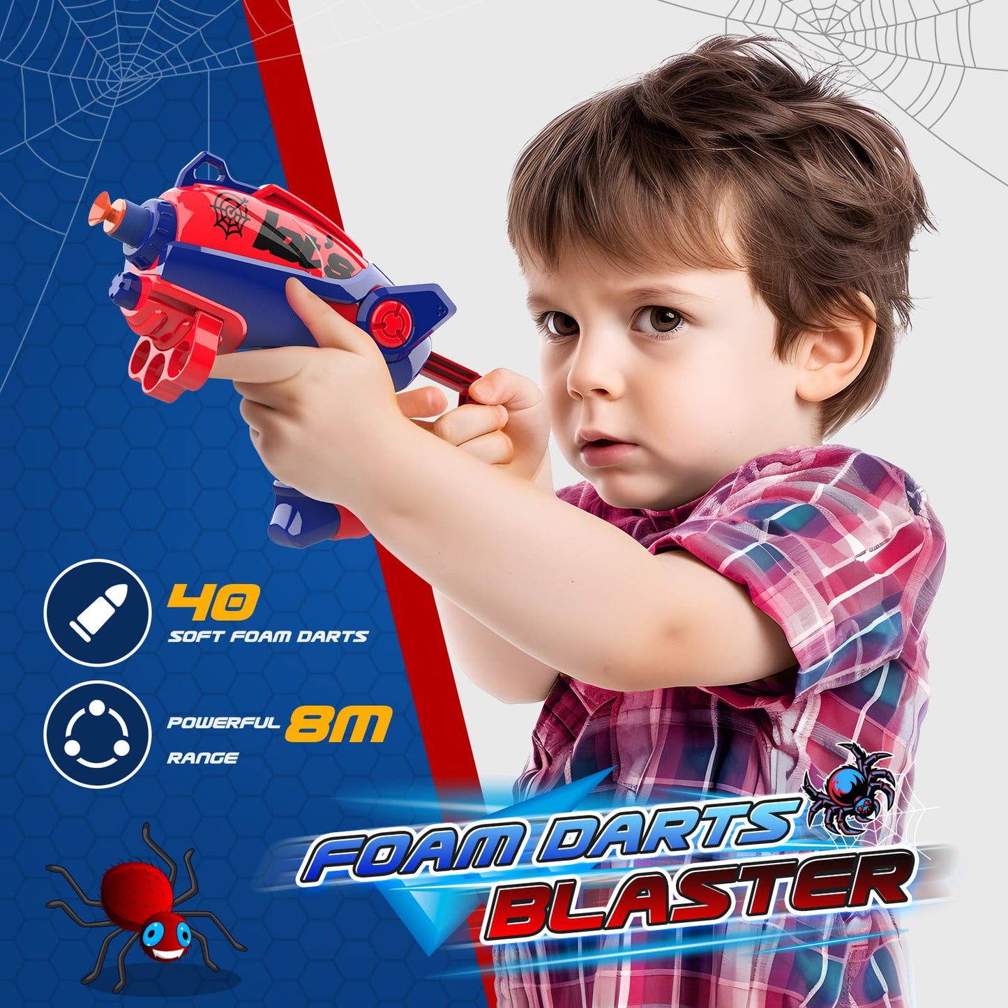 SYOKZEY Spider Shooting Toys for Kids Ages 3-12,Birthday Halloween