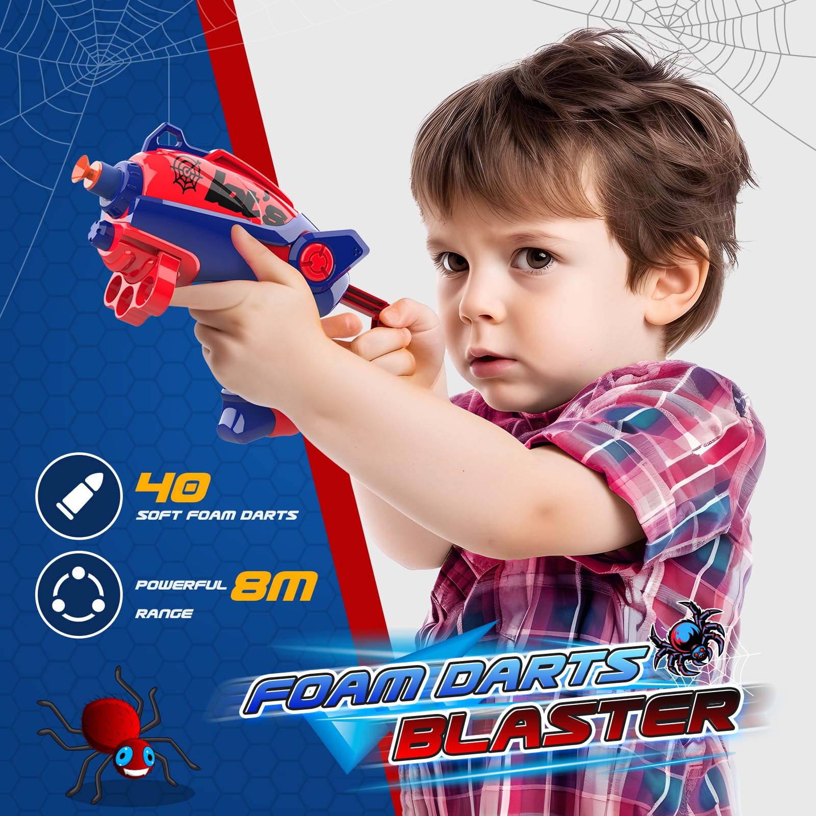 SYOKZEY Spider Shooting Toys for Kids Ages 3-12,Birthday Halloween