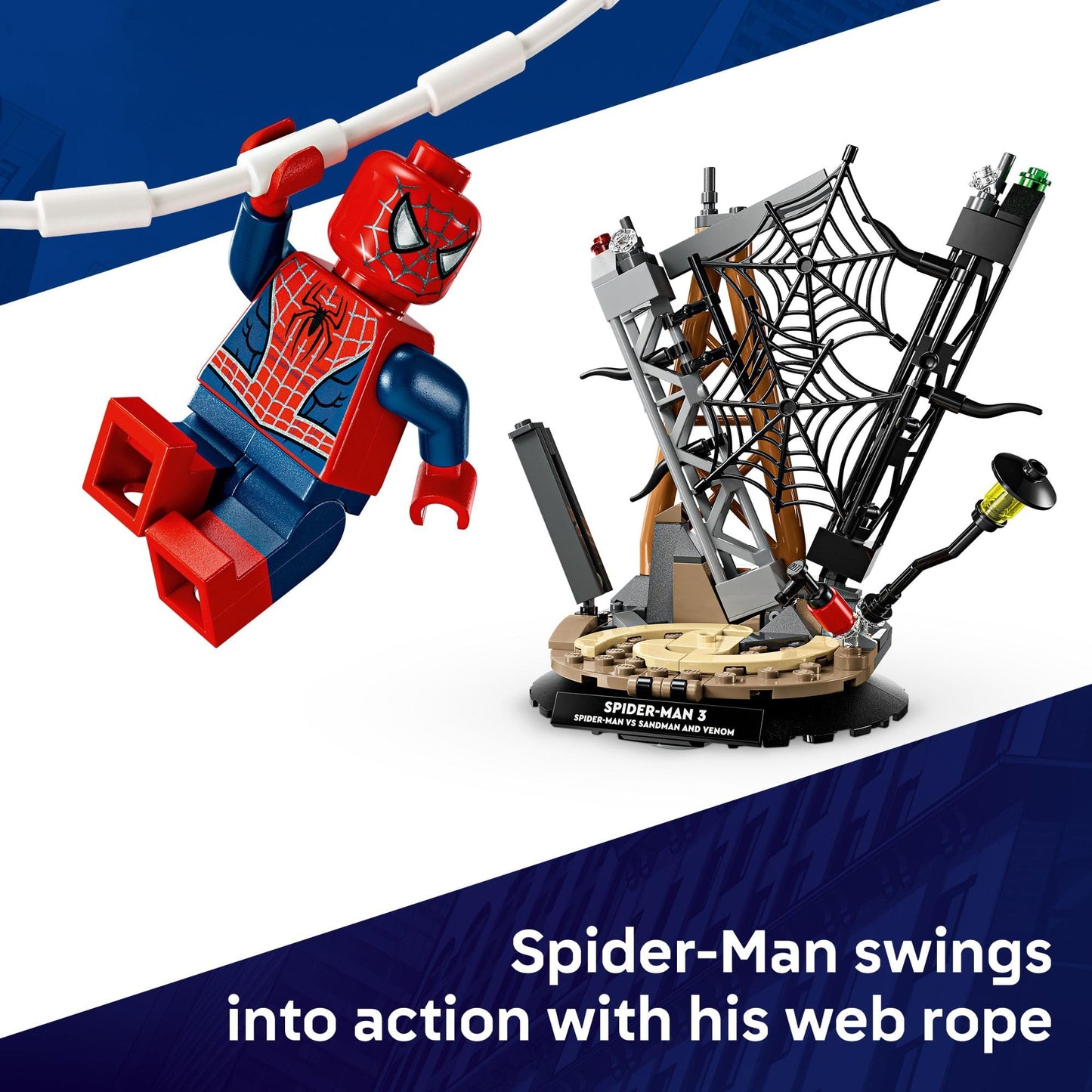 LEGO Marvel Epic Battle: Spider-Man vs. Sandman Building Toy for Boys & Girls - Super Hero Playset W/Venom, Sandman, & Spider-Man Minifigures - Gift