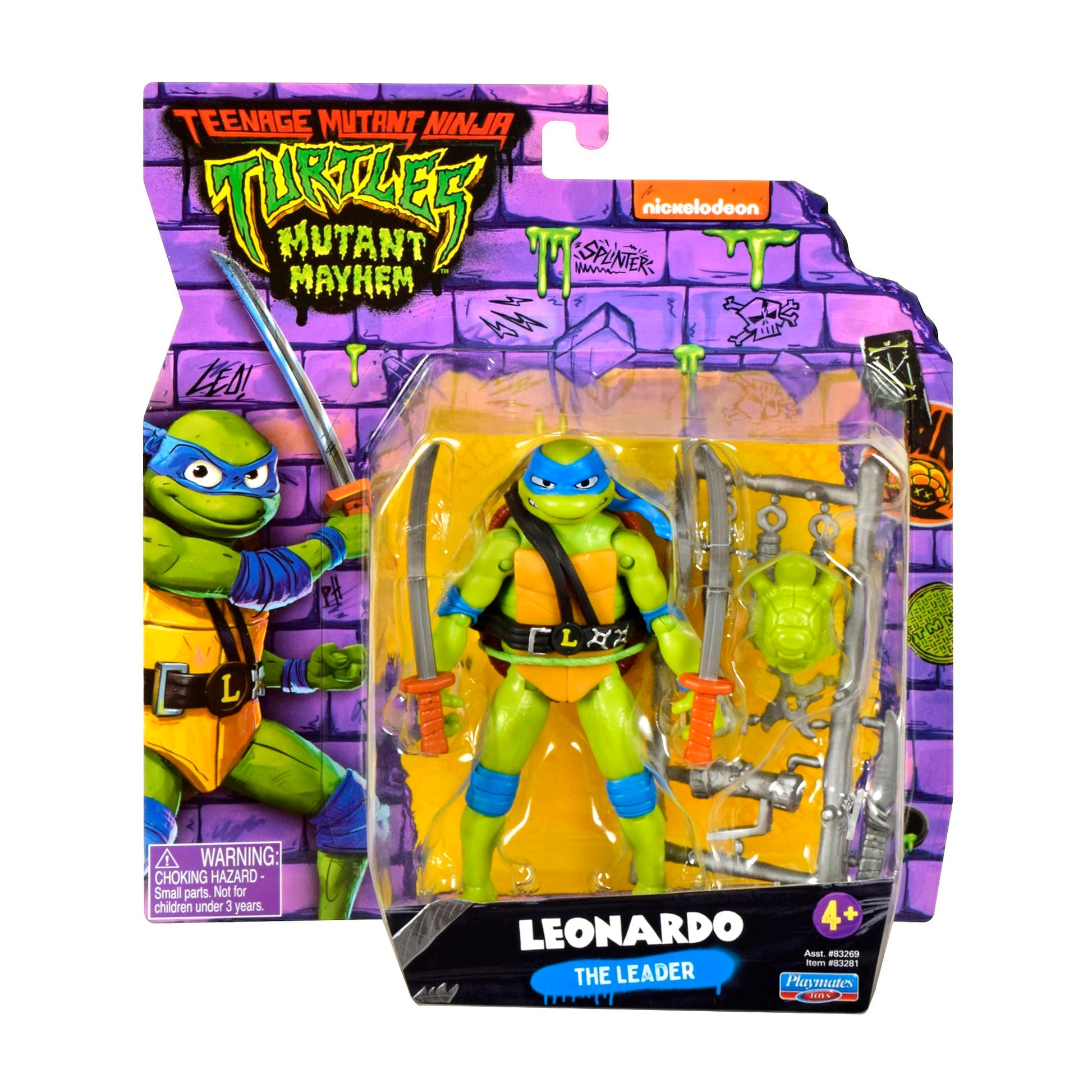 Teenage Mutant Ninja Turtles: Mutant Mayhem 4.5” Leonardo Basic Action Figure by Playmates Toys