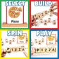Wooden Reading Blocks - Spin, Spell & Match Words - 16 Alphabet ABC Blocks & 50 Cards with Images - Montessori Learning Reading Games Toy for Toddlers