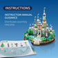 JXRLMB Magic Princess Blue Castle Micro Building Blocks for Adults Mini Building Kit, Creative Display Gift for Women and Kids Ages 14+ 3600 PCS