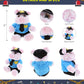 DolliBu Pig Police Officer Plush Toy - Super Soft Sitting Pig Cop Stuffed Animal Dress Up with Cute Cop Uniform & Cap Outfit Gift for Law Enforcement