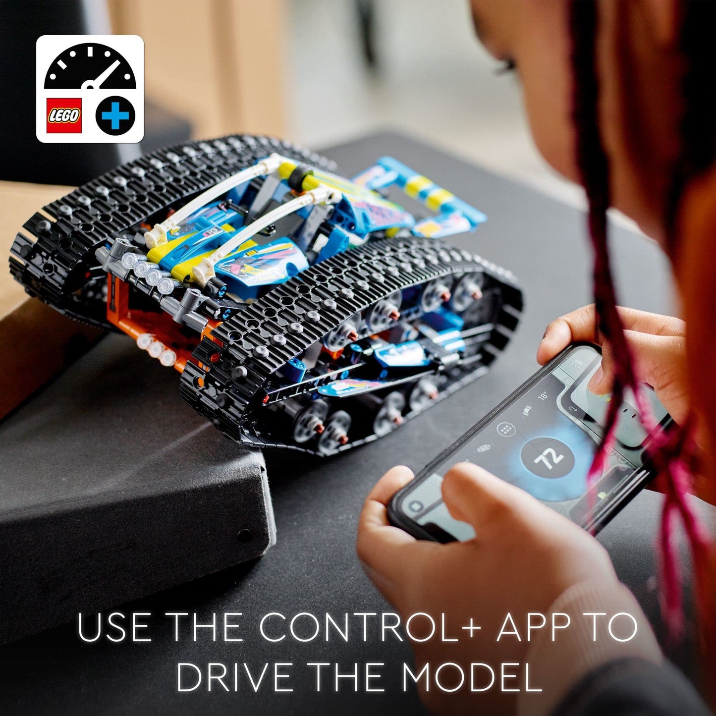 Lego Technic App-Controlled Transformation Vehicle 42140, Off Road Remote Control Car, Building Car Kit That Flips, 2in1 RC Truck and Race Car Toy,