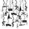 SWAT Theme Hanging Swirl Birthday Party Decors Special Forces Party Dizzy Danglers Military Ceiling Streamers Party Supplies for Adults Pretend Play