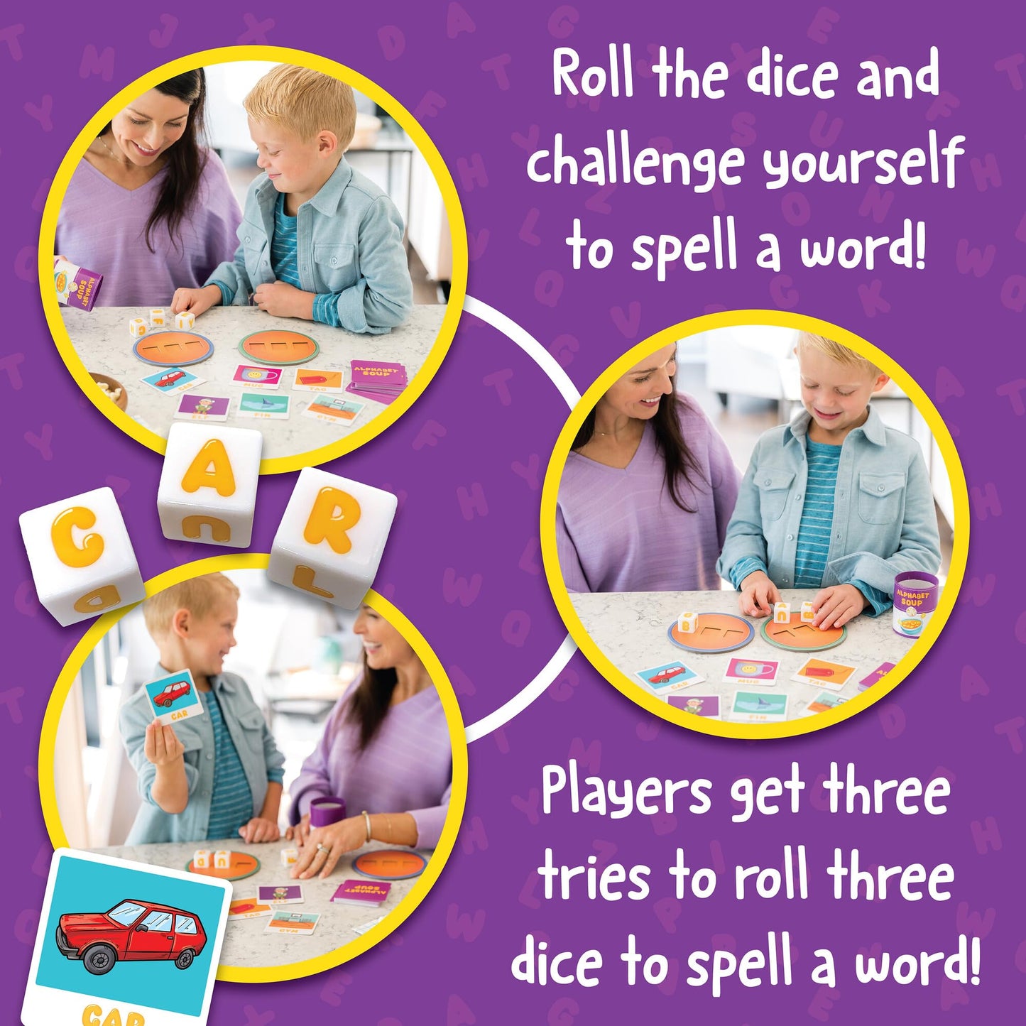 Peaceable Kingdom Alphabet Soup Spelling Game - Educational Boardgame for Kids Aged 3 and Up - Preschool Learning Activities - Kindergarten Learning