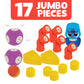 Blockaroo Magnetic Foam Building Blocks - 17-Piece Critter Set, Bath Toys for Toddlers, Preschool Toys, Bathtub Toys, Sensory Toys, Blocks