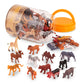 Terra by Battat - 60 Pieces Wild Creatures Tube - Realistic Mini Animal Figurines - Lion, Hippo, Tiger, Bear & More Safari Animals - Educational Toys